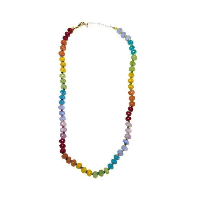 Rainbow Agate Candy Necklace