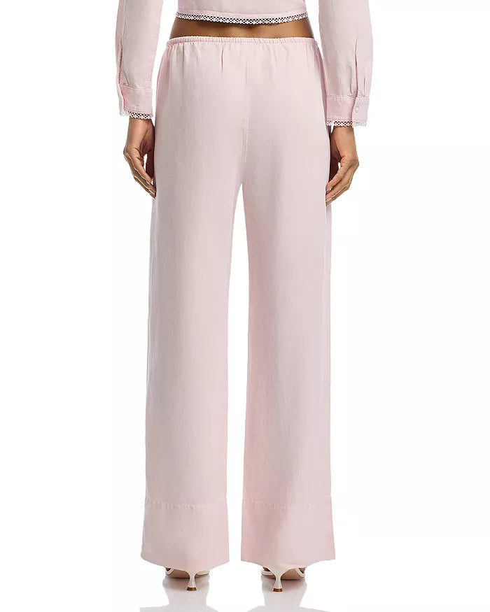Ballet Pink Wide Hem Drawstring Pant