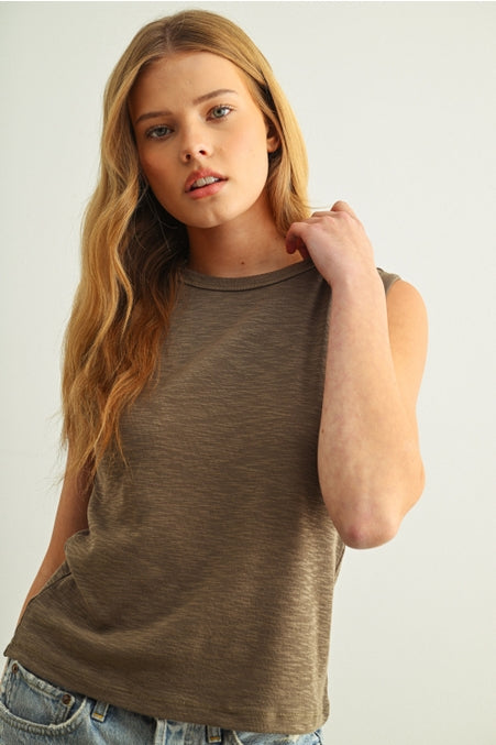 Sleeveless Cotton Top - 2 colors