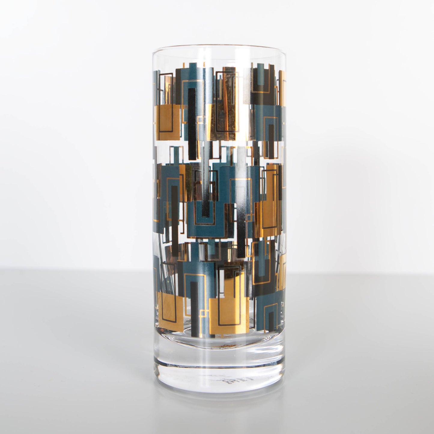 Blue and Gold Highball Glass (Set of 4)