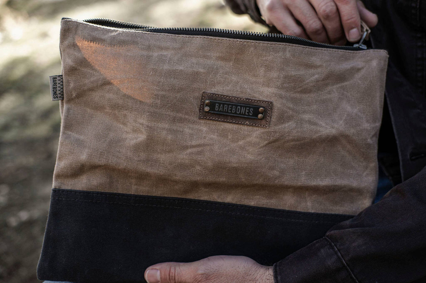 Neelum Zipper Pouch -Waxed Canvas