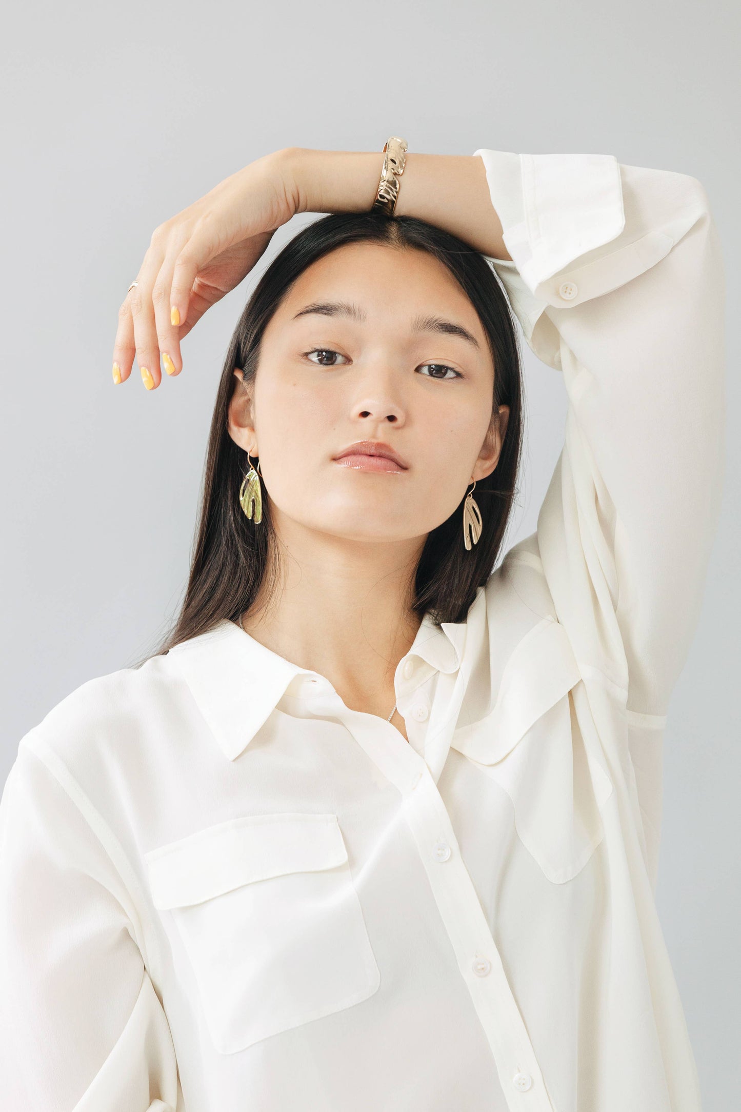 Abstract Monstera Earrings