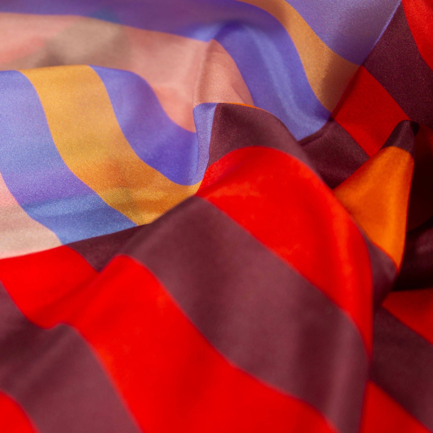 Red Colorblock Scarf