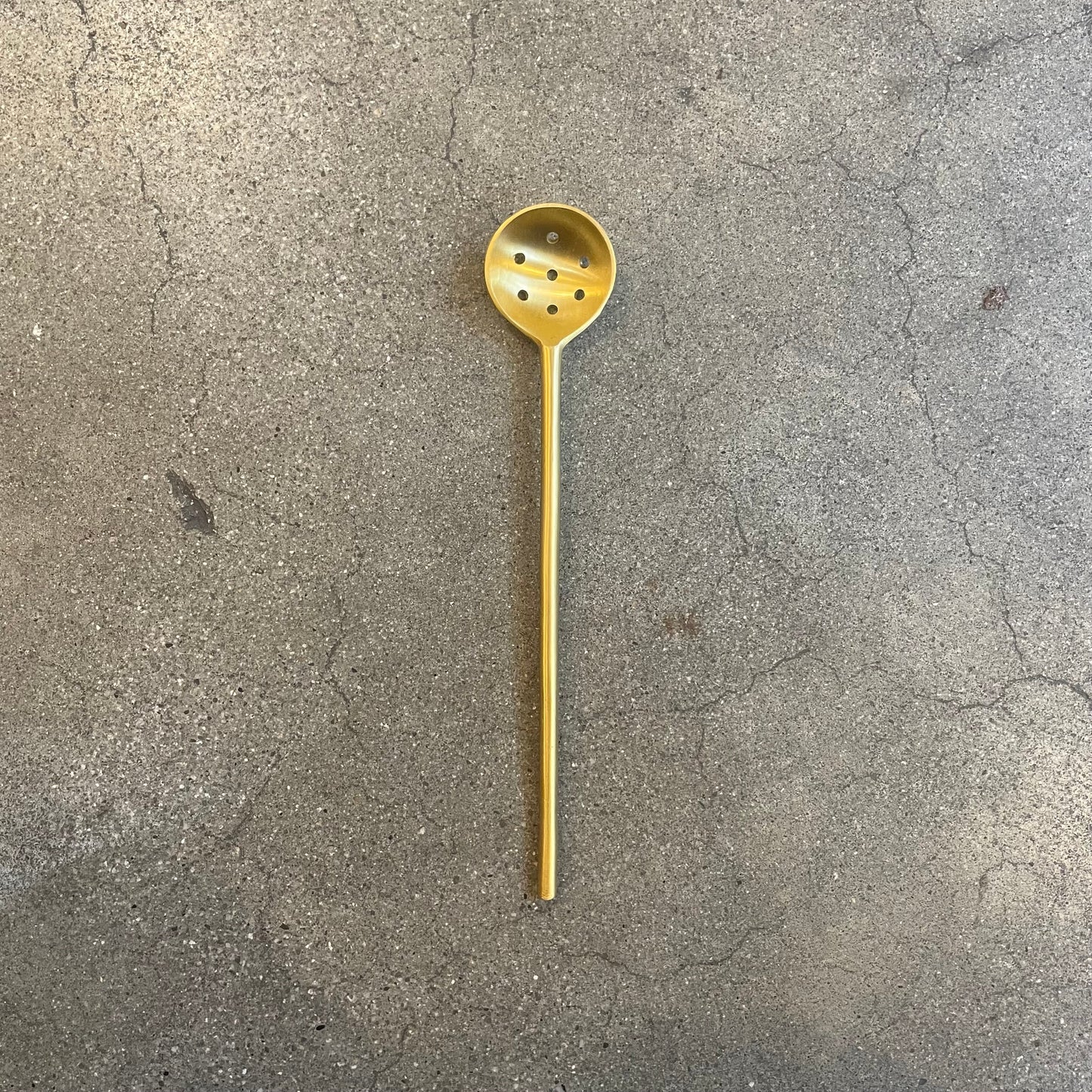 8"L Brass Olive Spoon