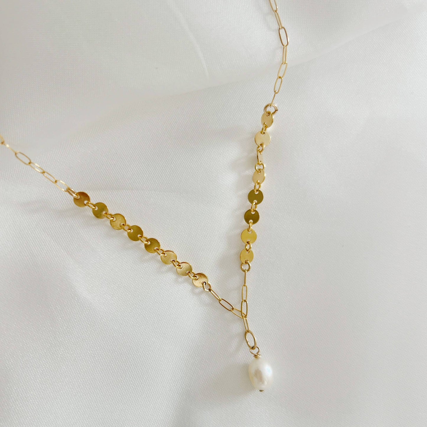 Koa Freshwater Pearl Necklace Gold Filled