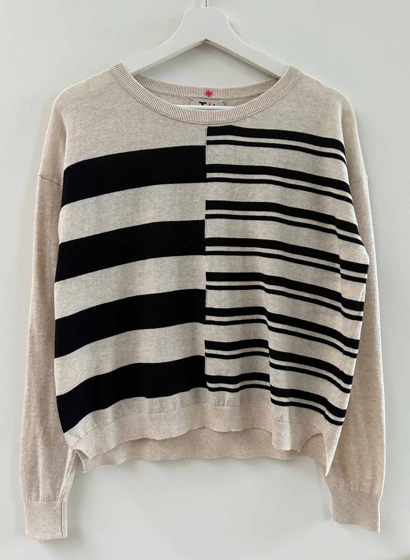 Donna Stripe - Ecru/black