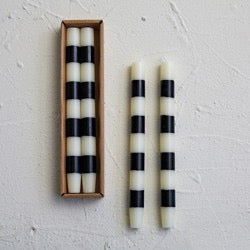 Black & Cream Taper Candles