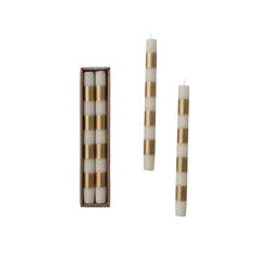 Gold & Cream Taper Candles