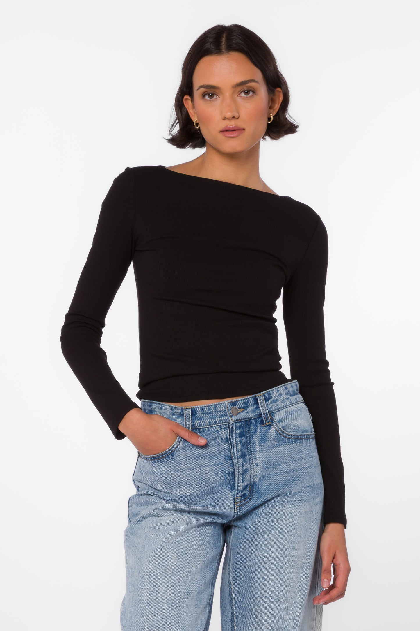 Leone Long Sleeve Top - Black