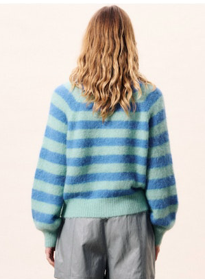 Azur Stripe Buttoned Cardigan