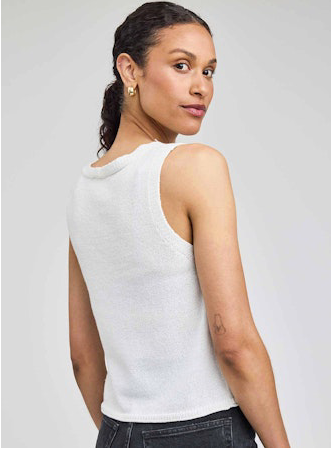 Rebel Tie Front Tank White