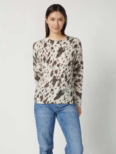 Crewneck Cow Print