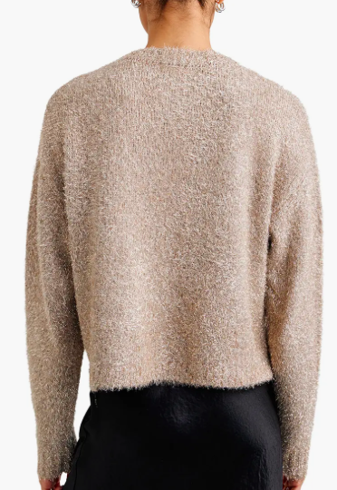 Gold Shimmer Slouchy Sweater