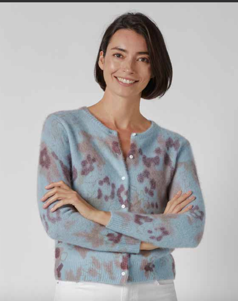 Blue Floral Cardigan