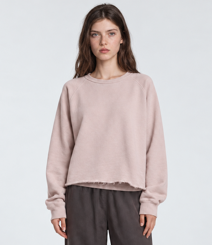 Raw Edge Sweatshirt - 2 colors