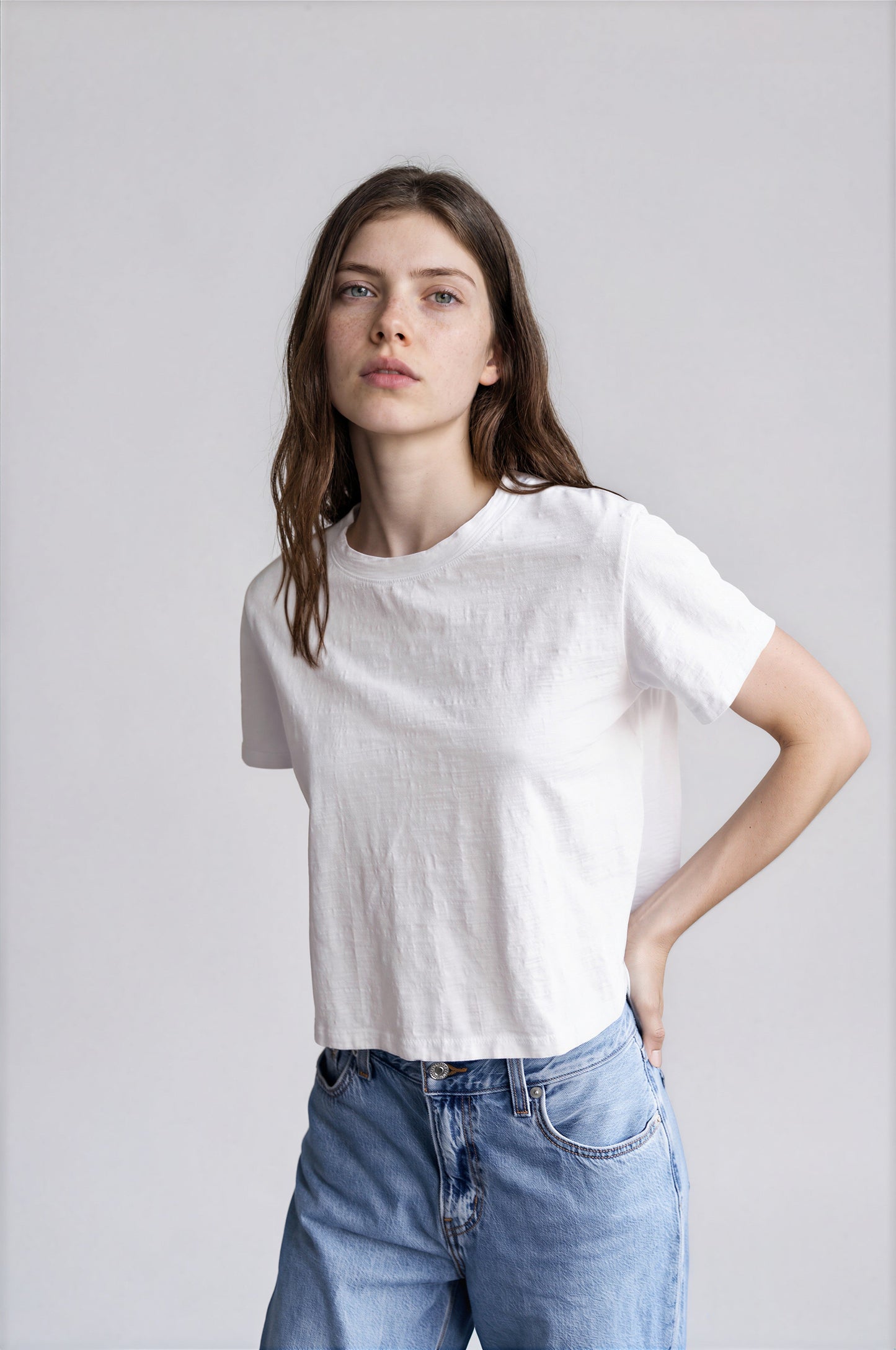 Crop Tee - Salt