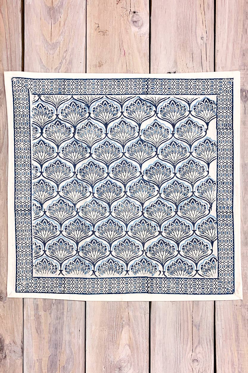 Blue Lotus Napkins - Set of 4