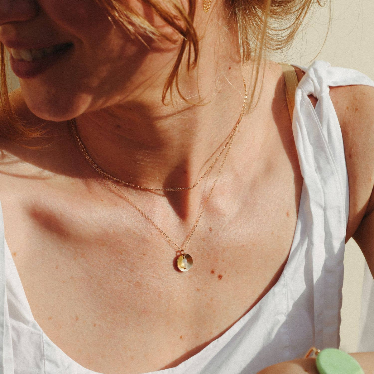 Cove Necklace with Opal Drop