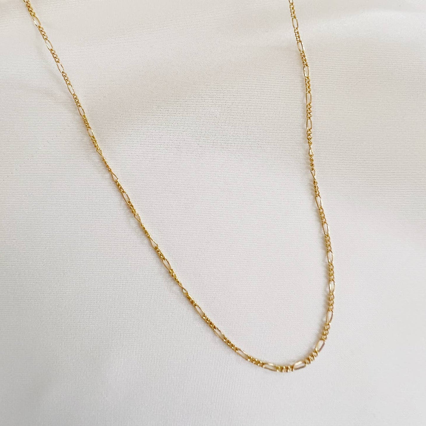 16" Figaro Layering Chain Necklace GF