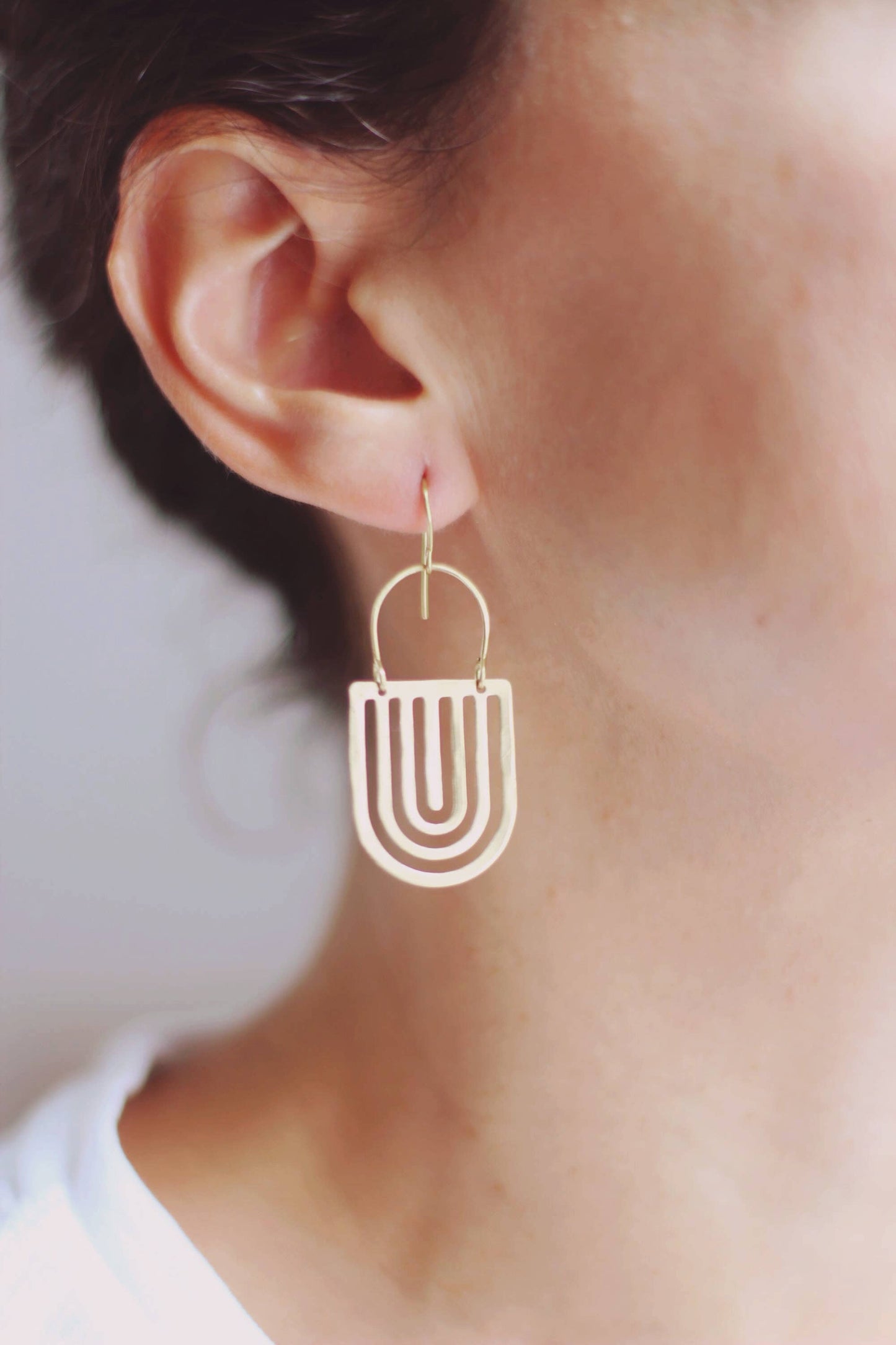 Rainbow Tab Arch Earrings