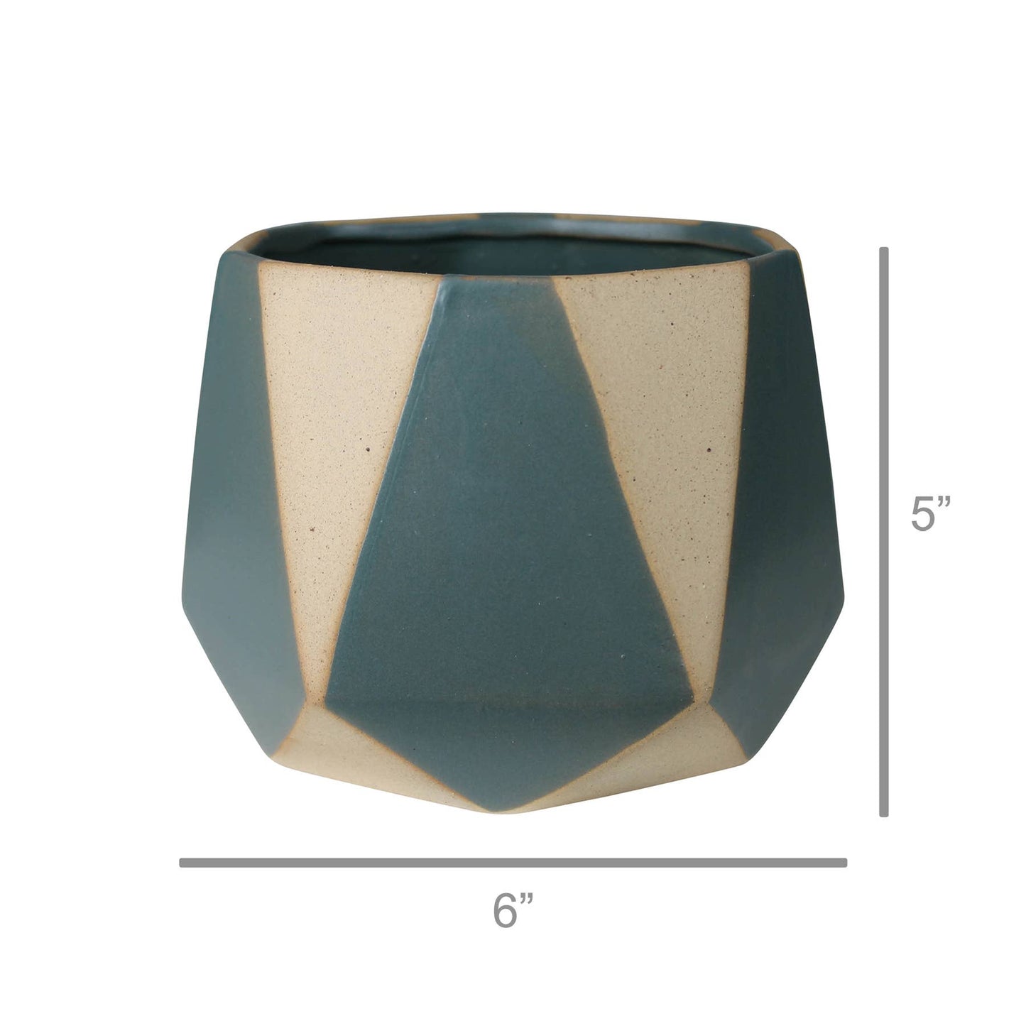 Calico Cachepot, Ceramic - Green