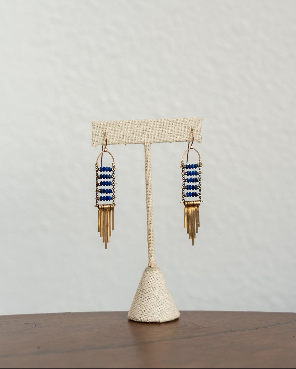Lapis, Pyrite Minima Earrings
