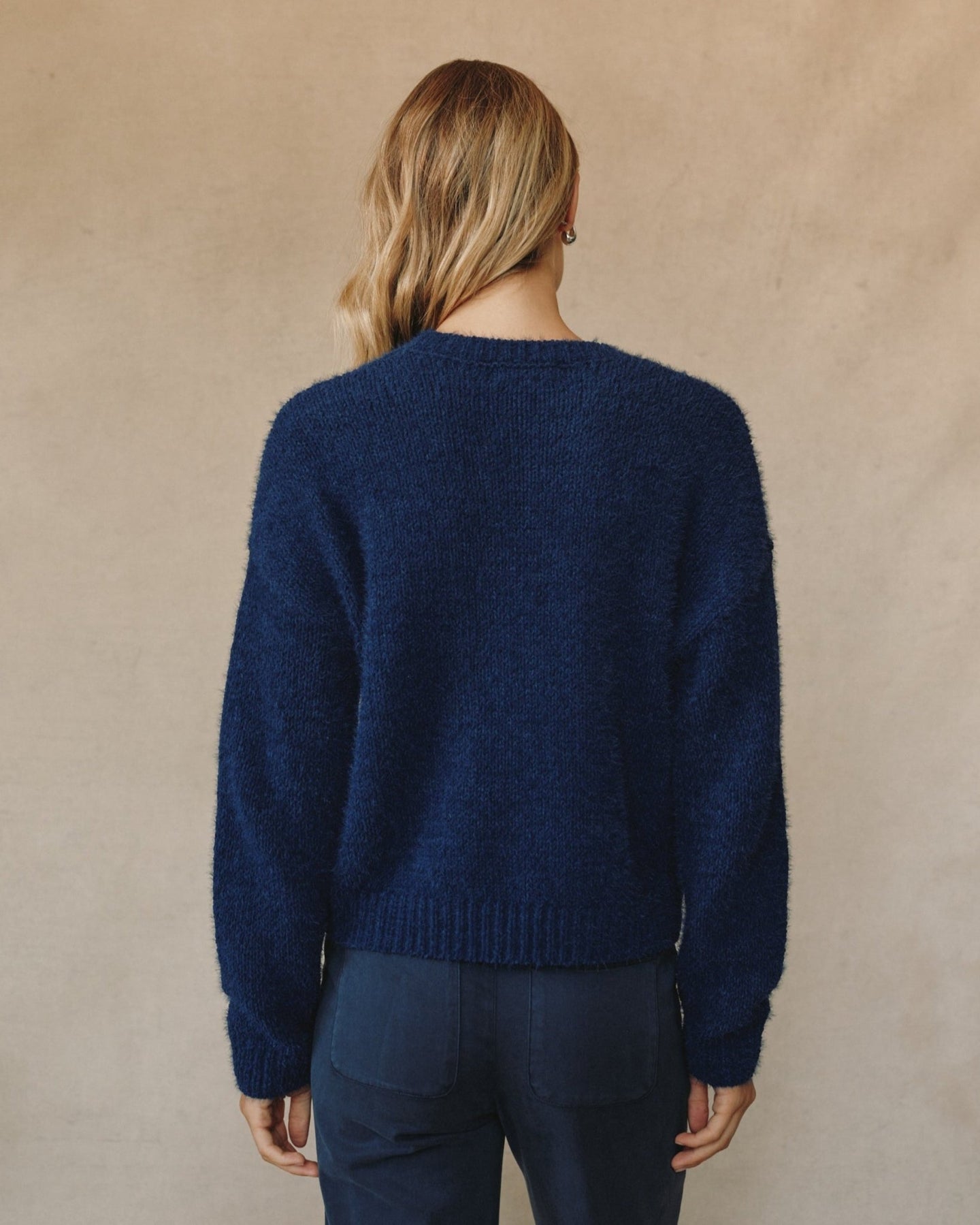 Drop Shoulder Sweater - Eclipse Blue