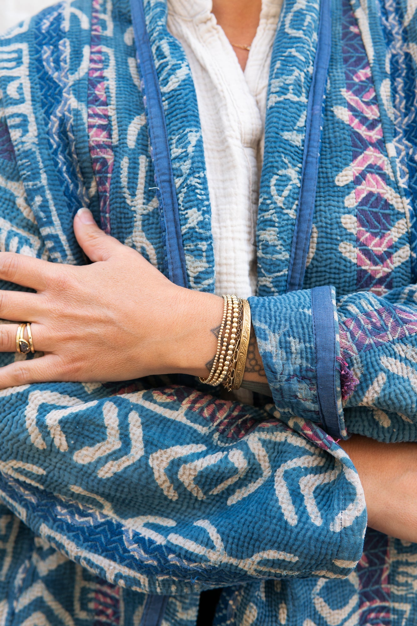 4mm Gold Bead Bracelet