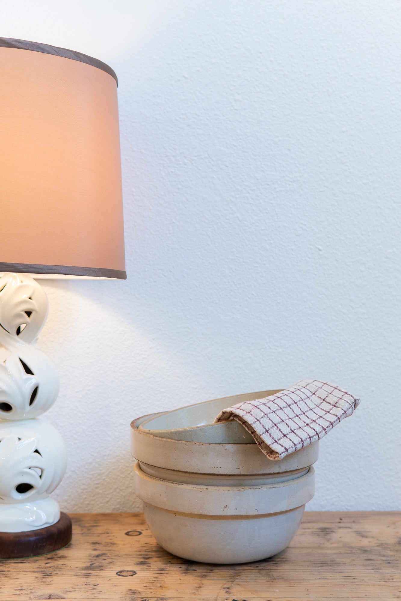 Yellow Ware Mixing Bowl Gray