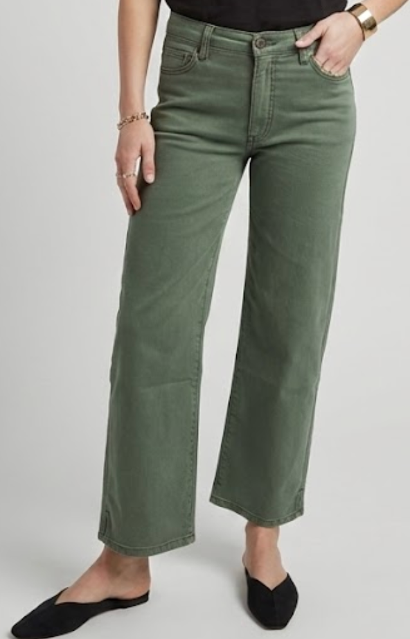 Olive Aberdeen Crop Jean