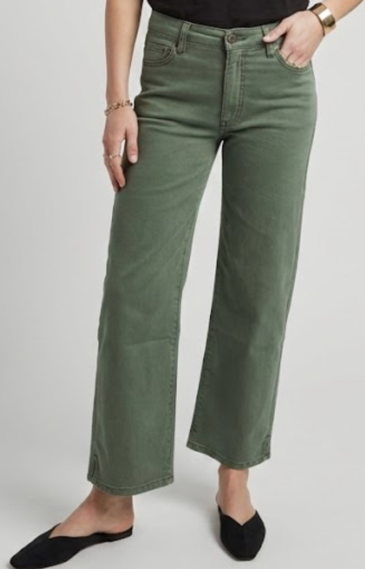Olive Aberdeen Crop Jean