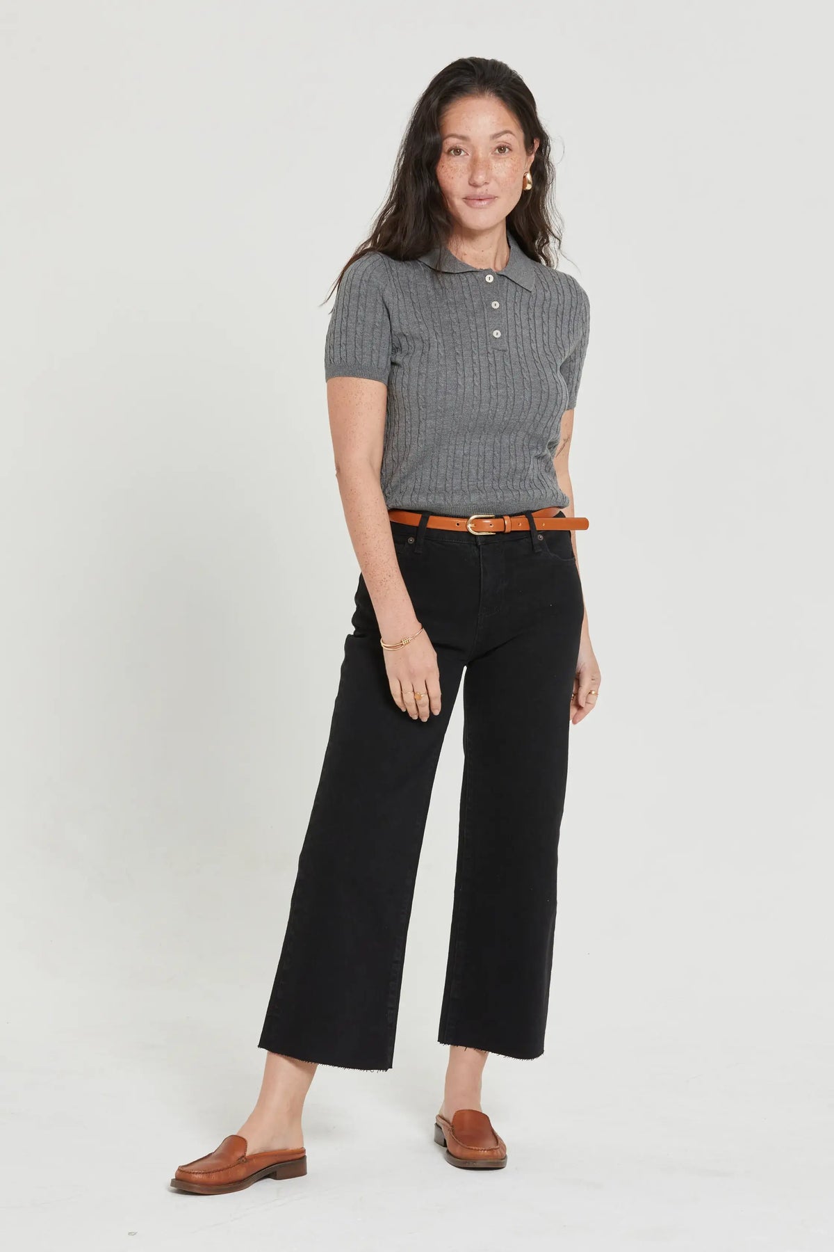 Black Aberdeen Crop Jean