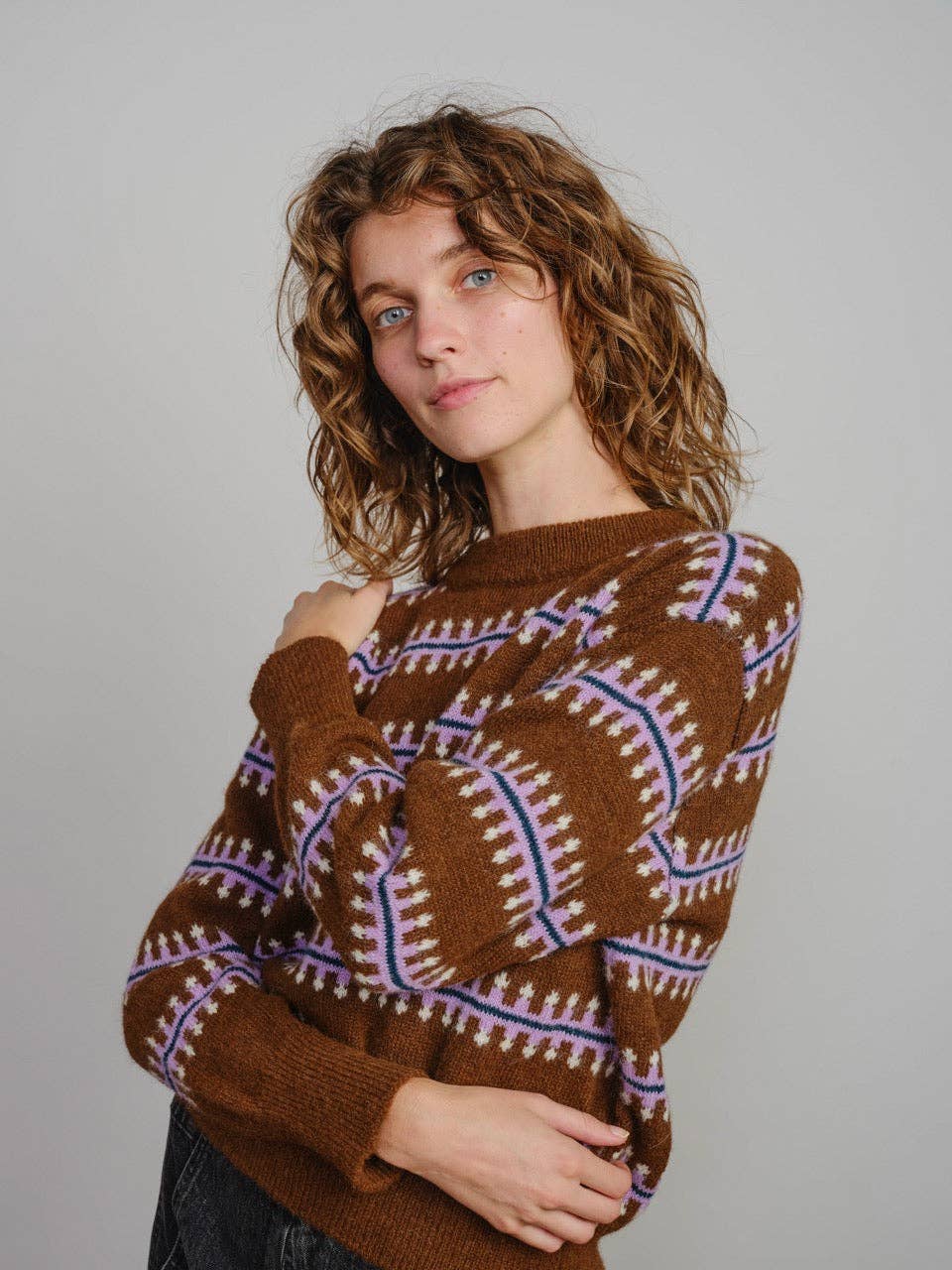Walnut Vera Fairisle Sweater