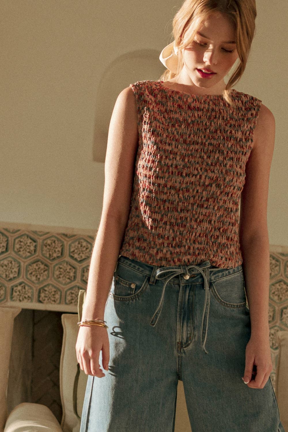 Multicolor Sleeveless Top