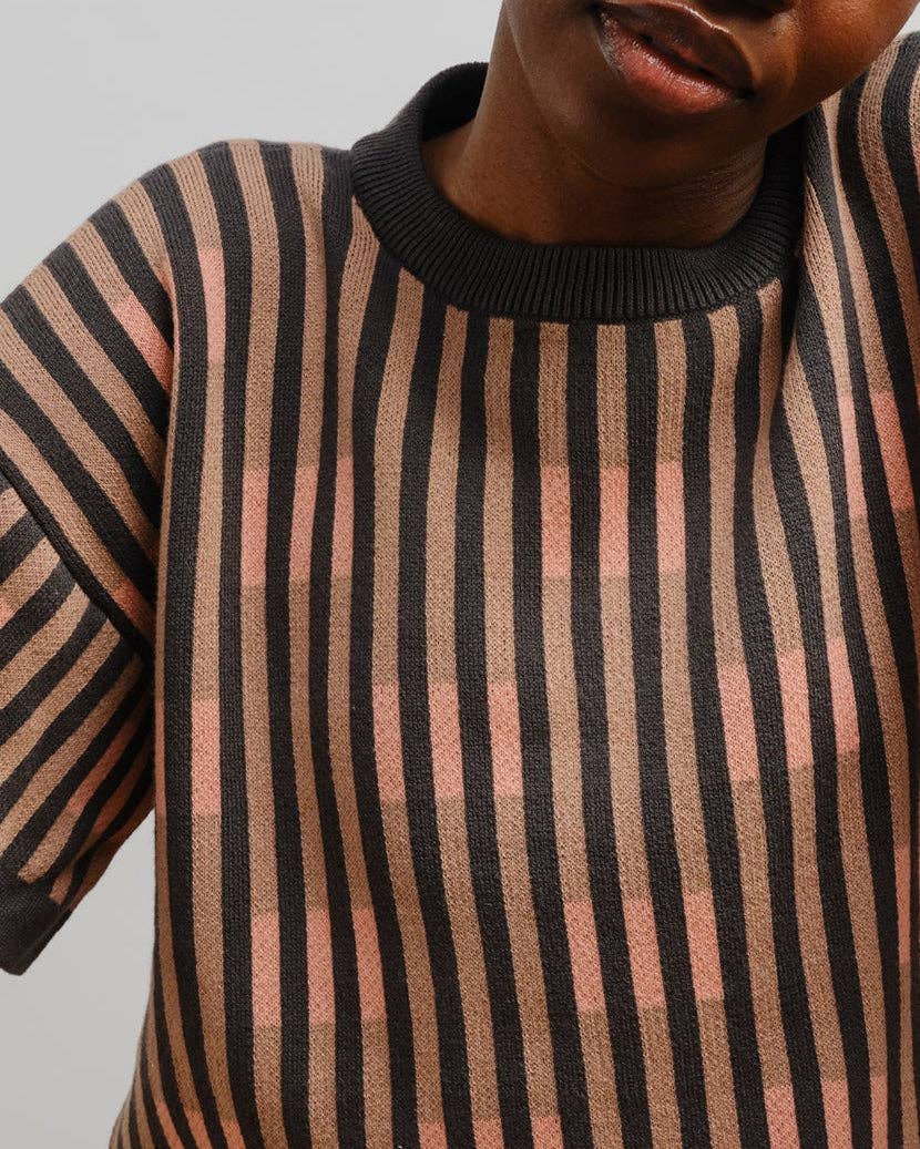 Bauhaus Short Sleeve Sweater Tee - Oxide