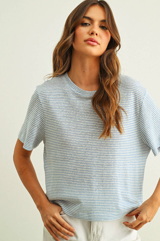 Striped Slub SS Top