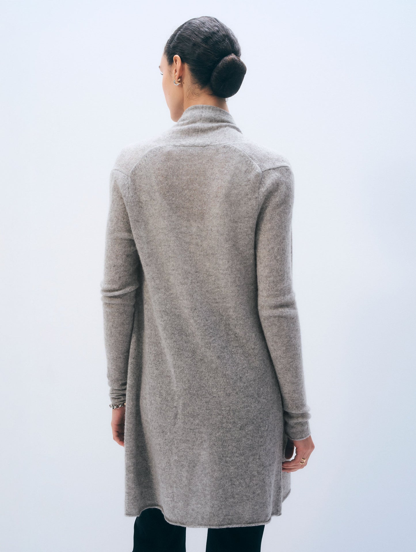Grey - Cashmere Trapeze Cardigan