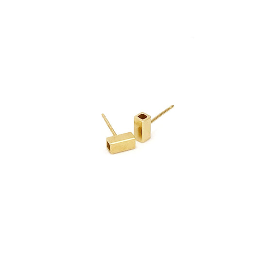 Tiny 18k Vermeil Bar Studs