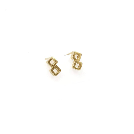 Tiny 18K Vermeil Beside Studs