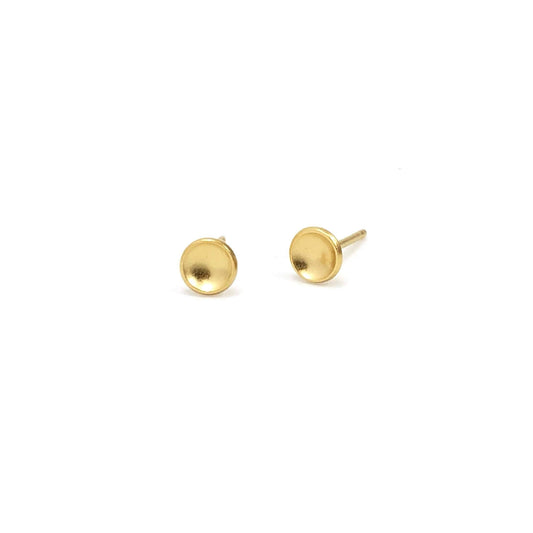 Tiny 18K Vermeil Scoop Studs