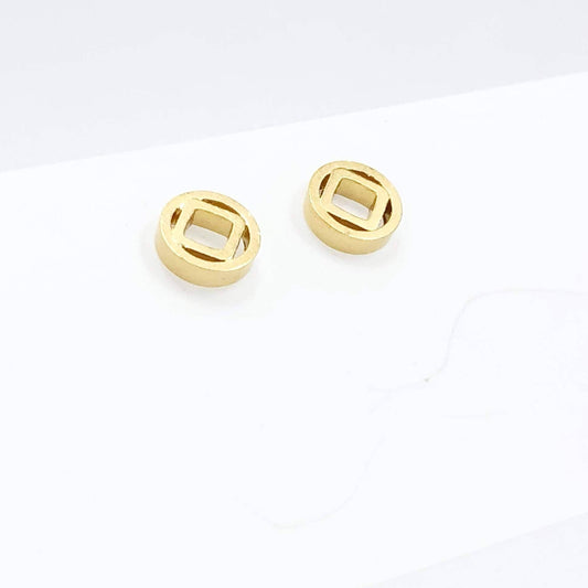 18K Vermeil Within Studs