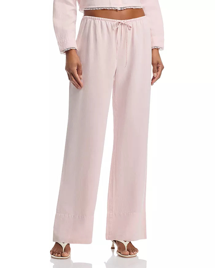 Ballet Pink Wide Hem Drawstring Pant