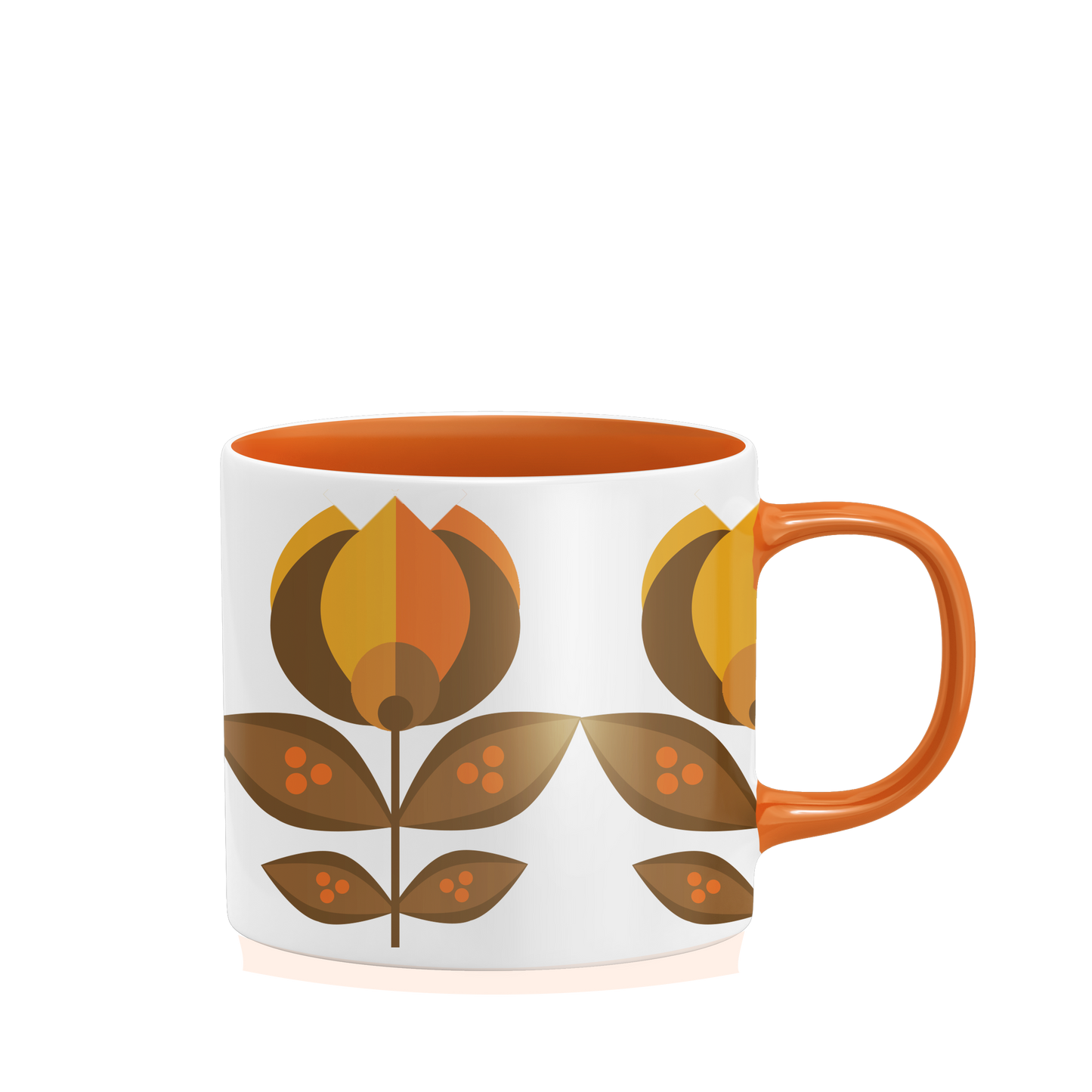 Orange Tulip Flower Mug