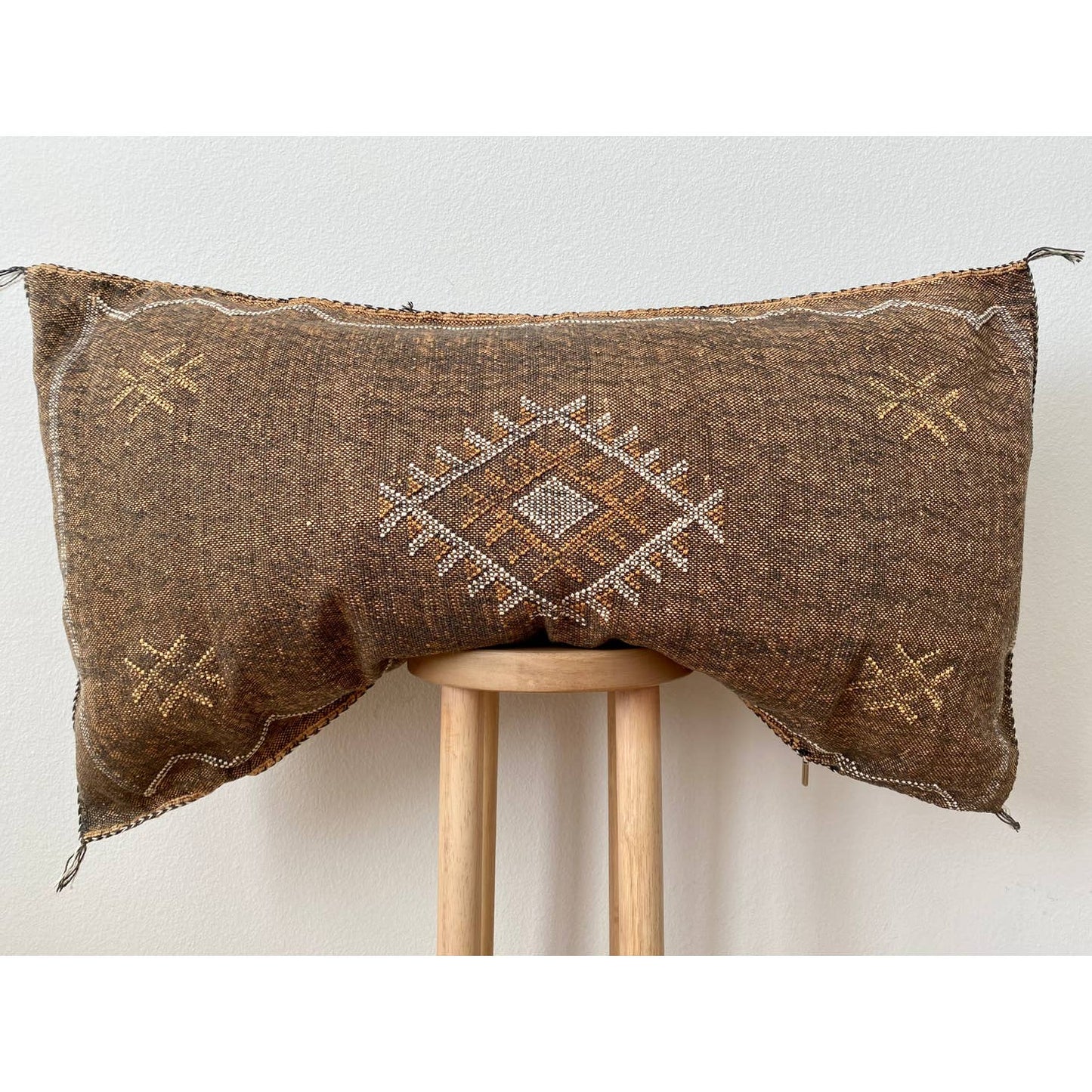 Brown Silk Sabra Pillow XL