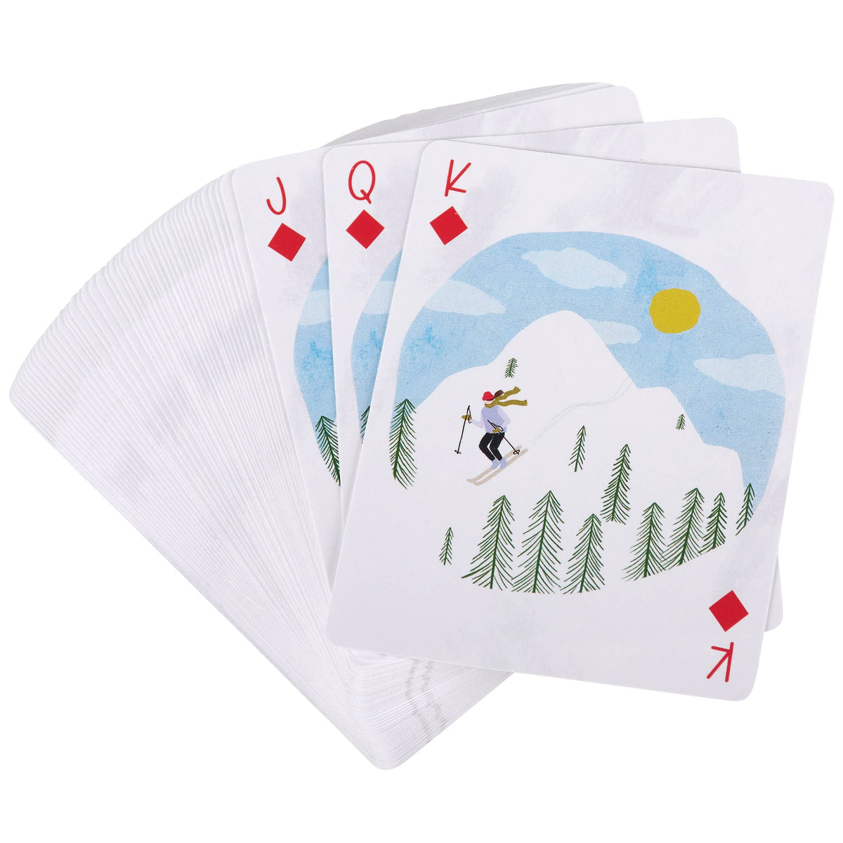 Skiing Fun Playing Cards
