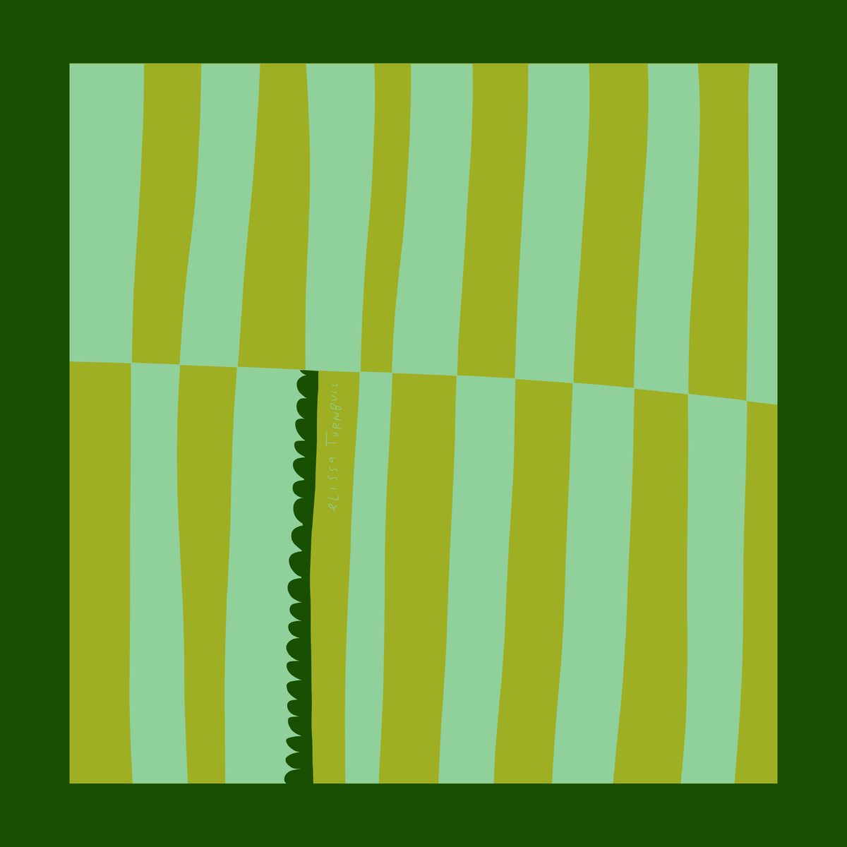 Green Striped Scarf