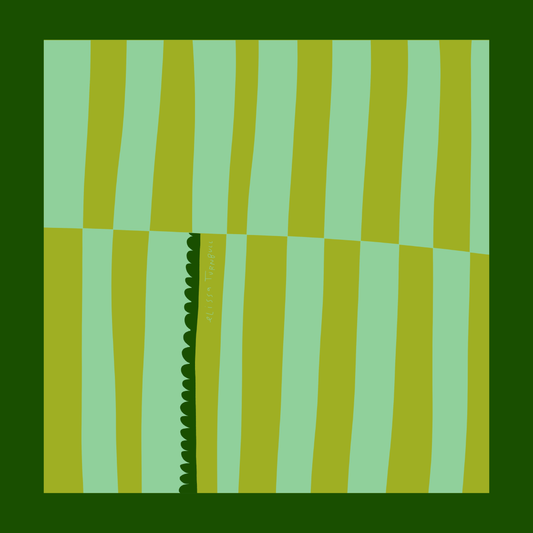 Green Striped Scarf