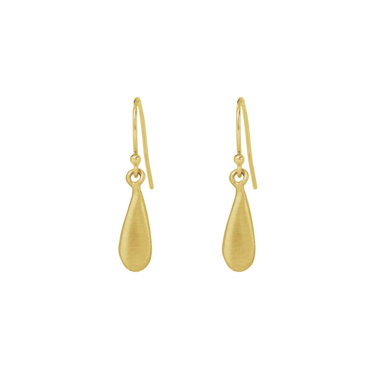 Tiny Drop Earrings in Silver or Vermeil