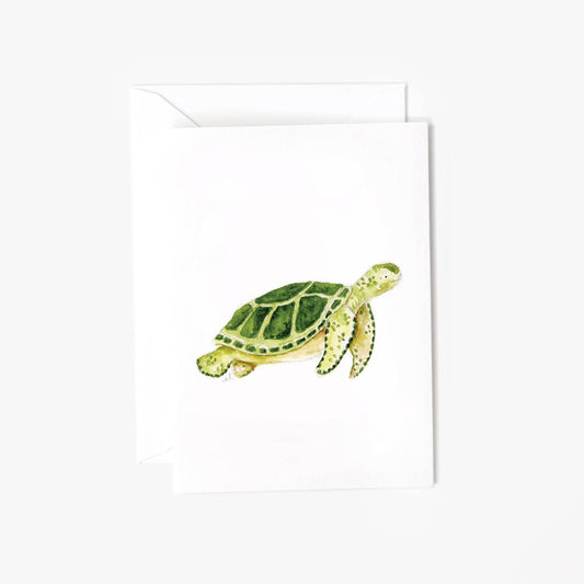 Sea turtle mini notecard