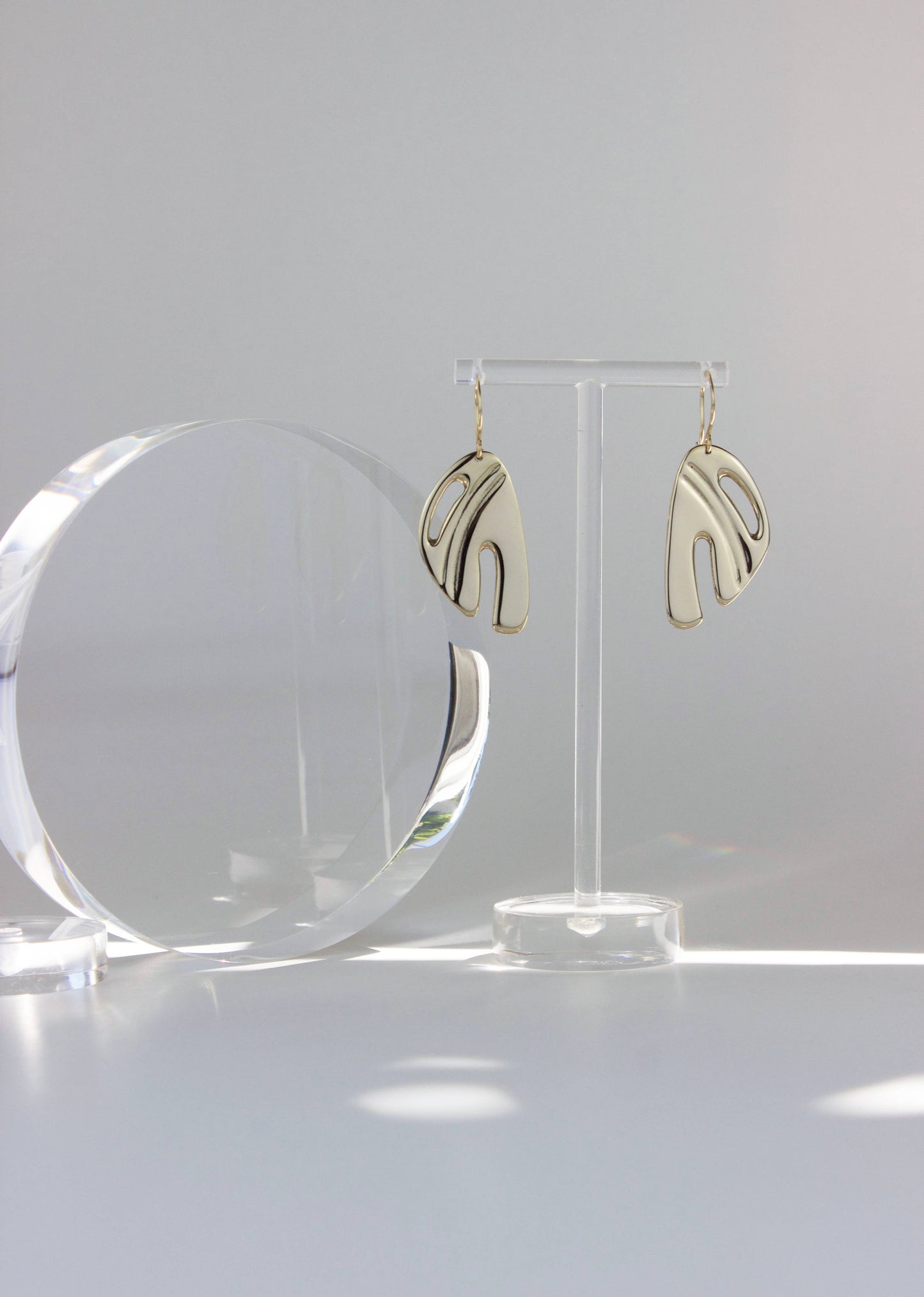 Abstract Monstera Earrings